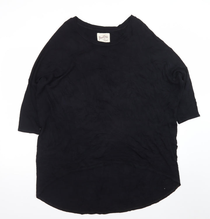 A Postcard From Brighton Women’s Black Relaxed Jersey T-Shirt Size 12