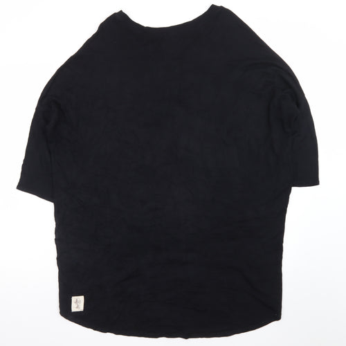 A Postcard From Brighton Women’s Black Relaxed Jersey T-Shirt Size 12