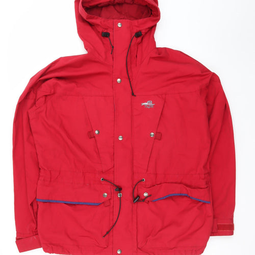 Haglöfs Men's Red Waterproof Hooded Outdoor Parka Jacket Size 52