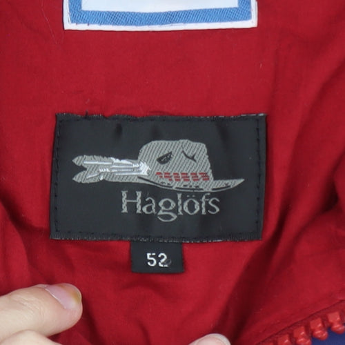 Haglöfs Men's Red Waterproof Hooded Outdoor Parka Jacket Size 52