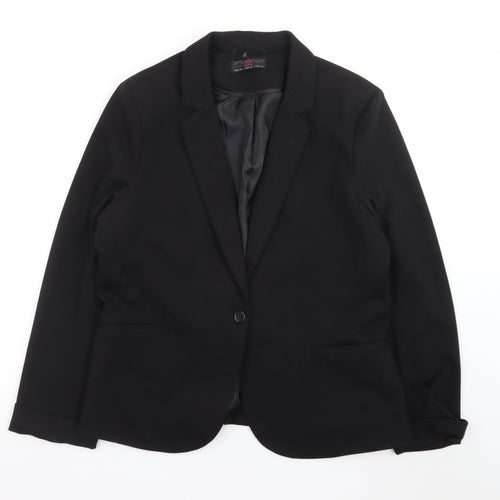 New Look Women Black UK 18 Classic Single-Breasted Blazer