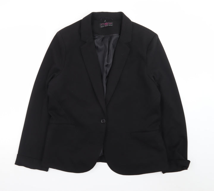 New Look Women Black UK 18 Classic Single-Breasted Blazer