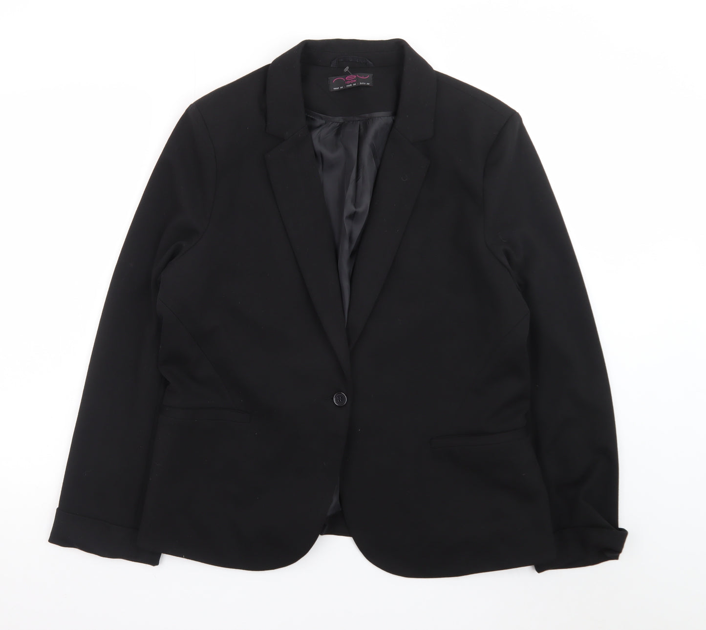 New Look Women Black UK 18 Classic Single-Breasted Blazer