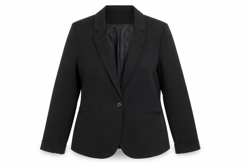 Front view of New Look Women Black UK 18 Classic Single-Breasted Blazer