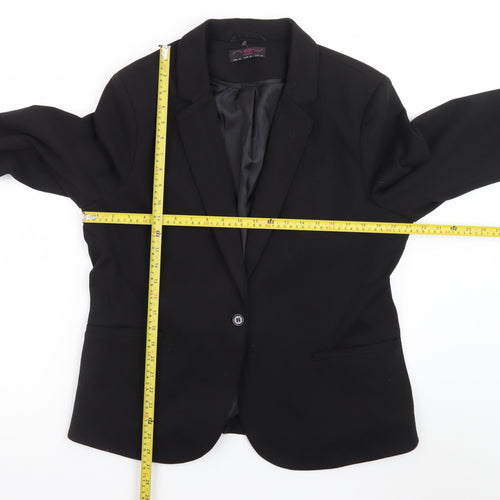 New Look Women Black UK 18 Classic Single-Breasted Blazer