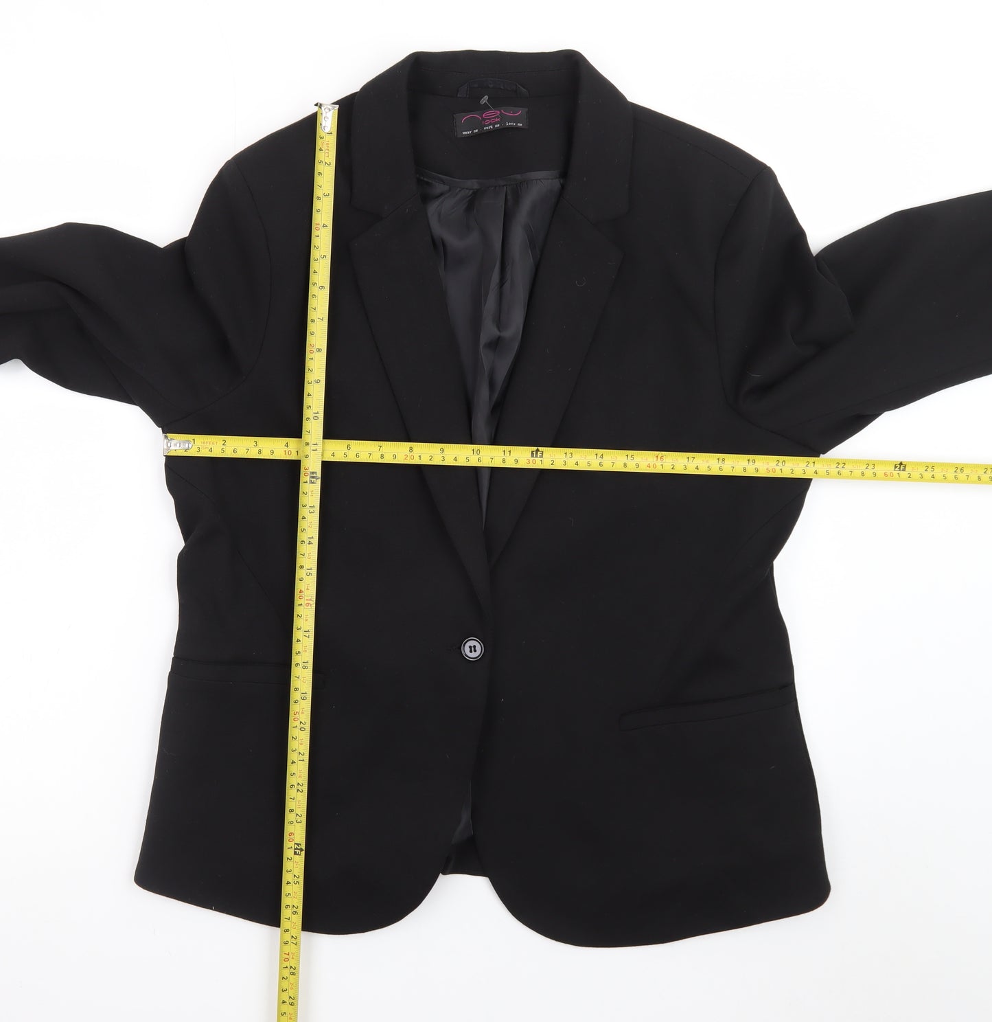 New Look Women Black UK 18 Classic Single-Breasted Blazer