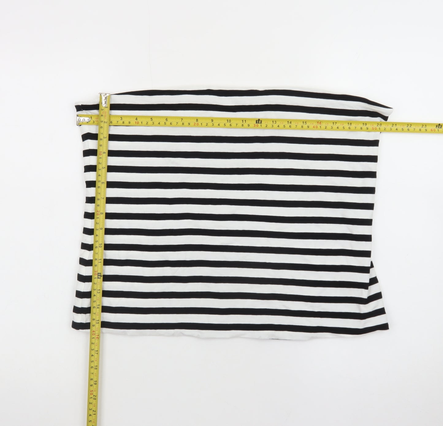 Marks and Spencer Women's Black White Striped Strapless XL Jersey Top