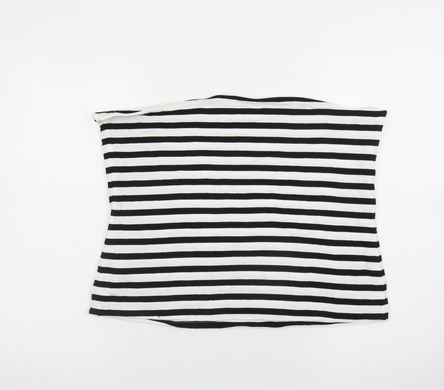 Marks and Spencer Women's Black White Striped Strapless XL Jersey Top