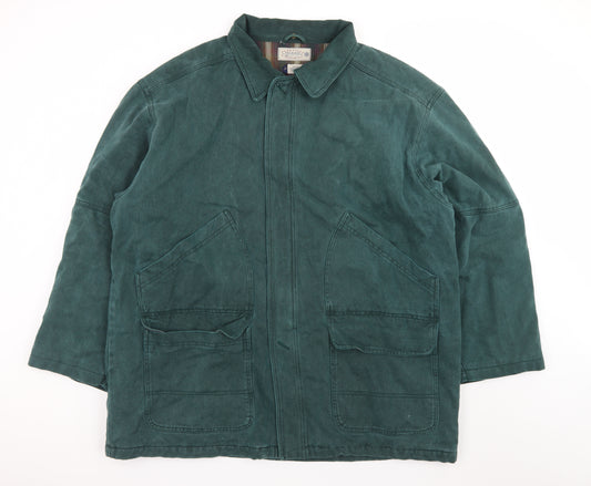 Pure Stuff Men's Green Cotton Lined Work Jacket XL