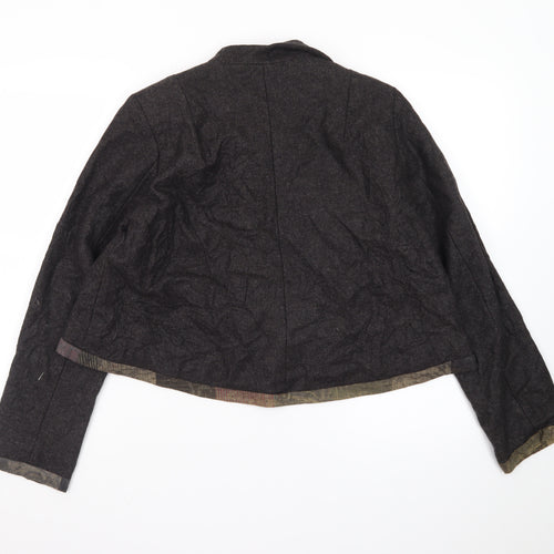 Imprevu Design Women's Brown Herringbone Blazer Jacket Size 12