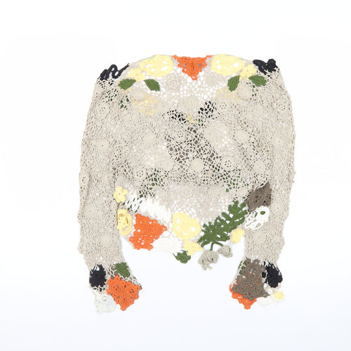 Karen Millen Women's Multicoloured Crochet Cardigan Size 12