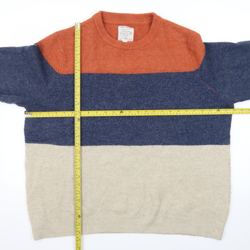 Fat Face Men's Multicoloured Wool Crew Neck Stripe Jumper 2XL