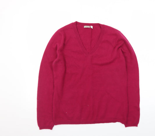 Coercion Men's Red Wool V-Neck Jumper Size M Long Sleeve