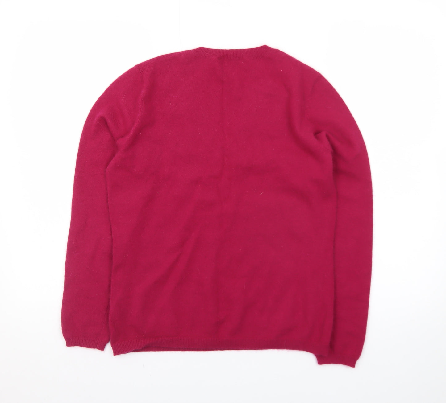 Coercion Men's Red Wool V-Neck Jumper Size M Long Sleeve
