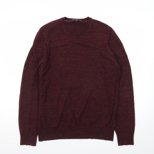 Michael Kors Men's Red Wool Crew Neck Pullover Jumper M
