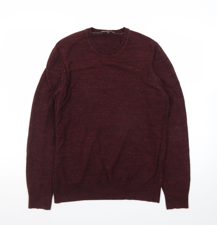 Michael Kors Men's Red Wool Crew Neck Pullover Jumper M