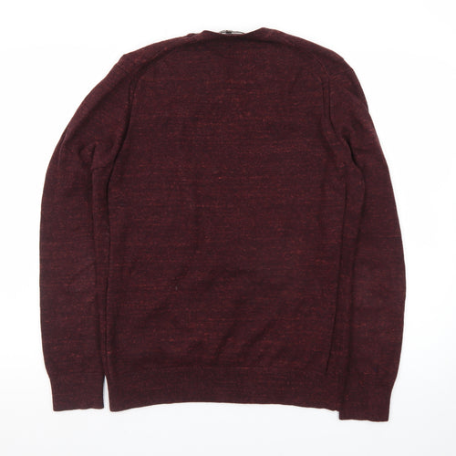 Michael Kors Men's Red Wool Crew Neck Pullover Jumper M