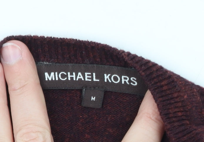 Michael Kors Men's Red Wool Crew Neck Pullover Jumper M