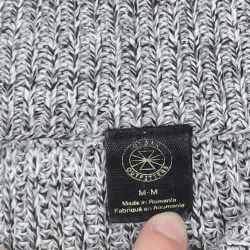 Urban Outfitters Men’s Grey 1/2 Zip High Neck Chunky Knit Jumper M