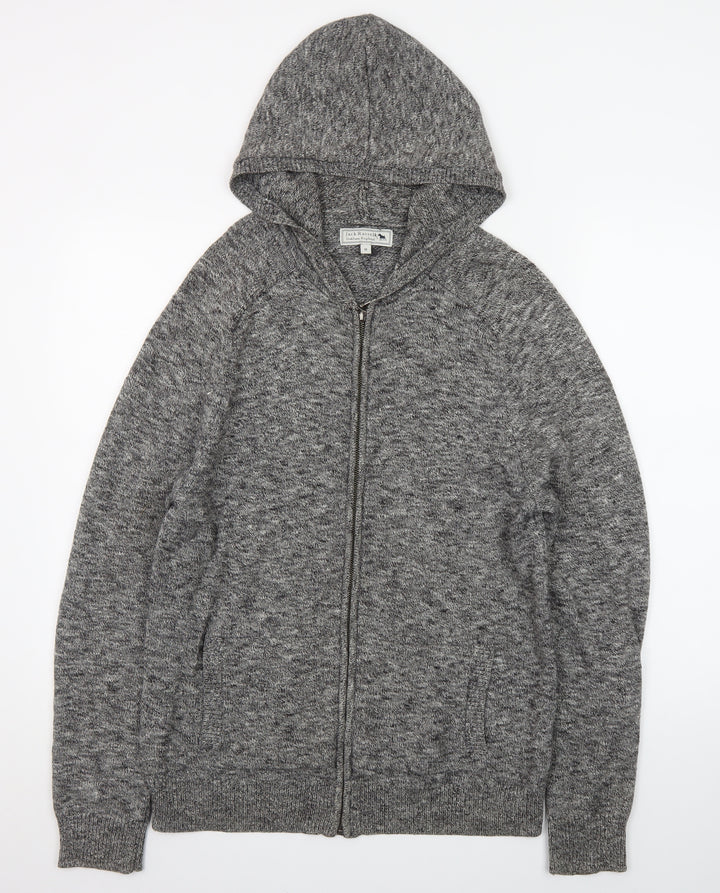 Jack Russell Men’s Grey Cotton Full Zip Hoodie M