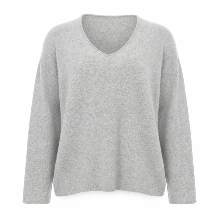 Gap Women’s Grey V-Neck Long Sleeve Knit Pullover Jumper Size L