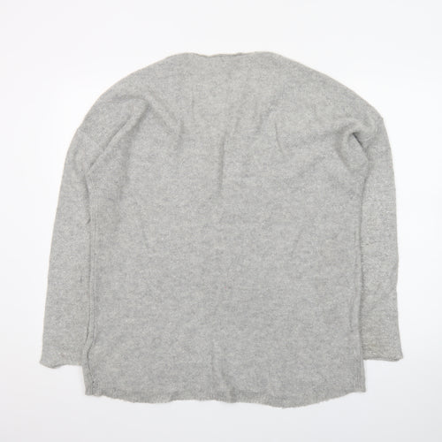 Gap Women’s Grey V-Neck Long Sleeve Knit Pullover Jumper Size L