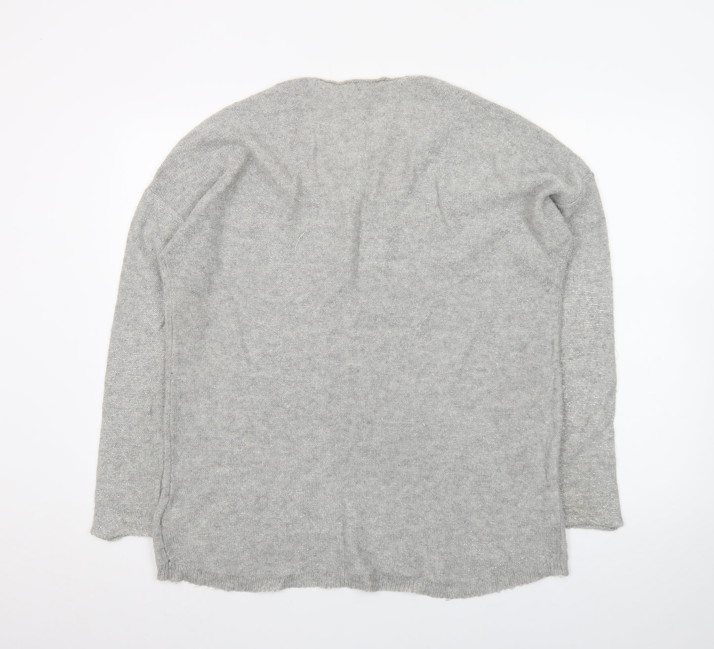 Gap Women’s Grey V-Neck Long Sleeve Knit Pullover Jumper Size L
