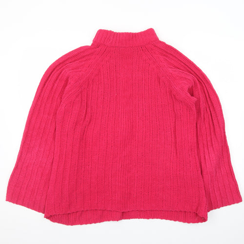 Saint Tropez Women’s Pink Mock Neck Knit Jumper Size M