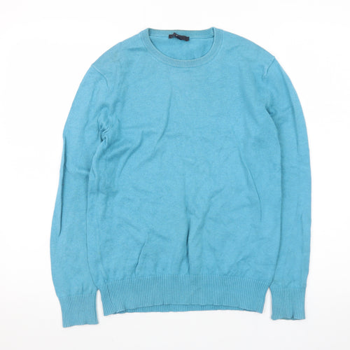 Gap Men's Blue Cotton Crew Neck Pullover Jumper XS