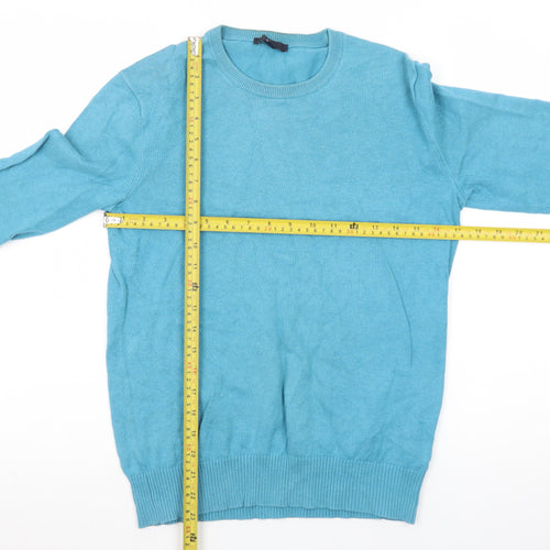 Gap Men's Blue Cotton Crew Neck Pullover Jumper XS