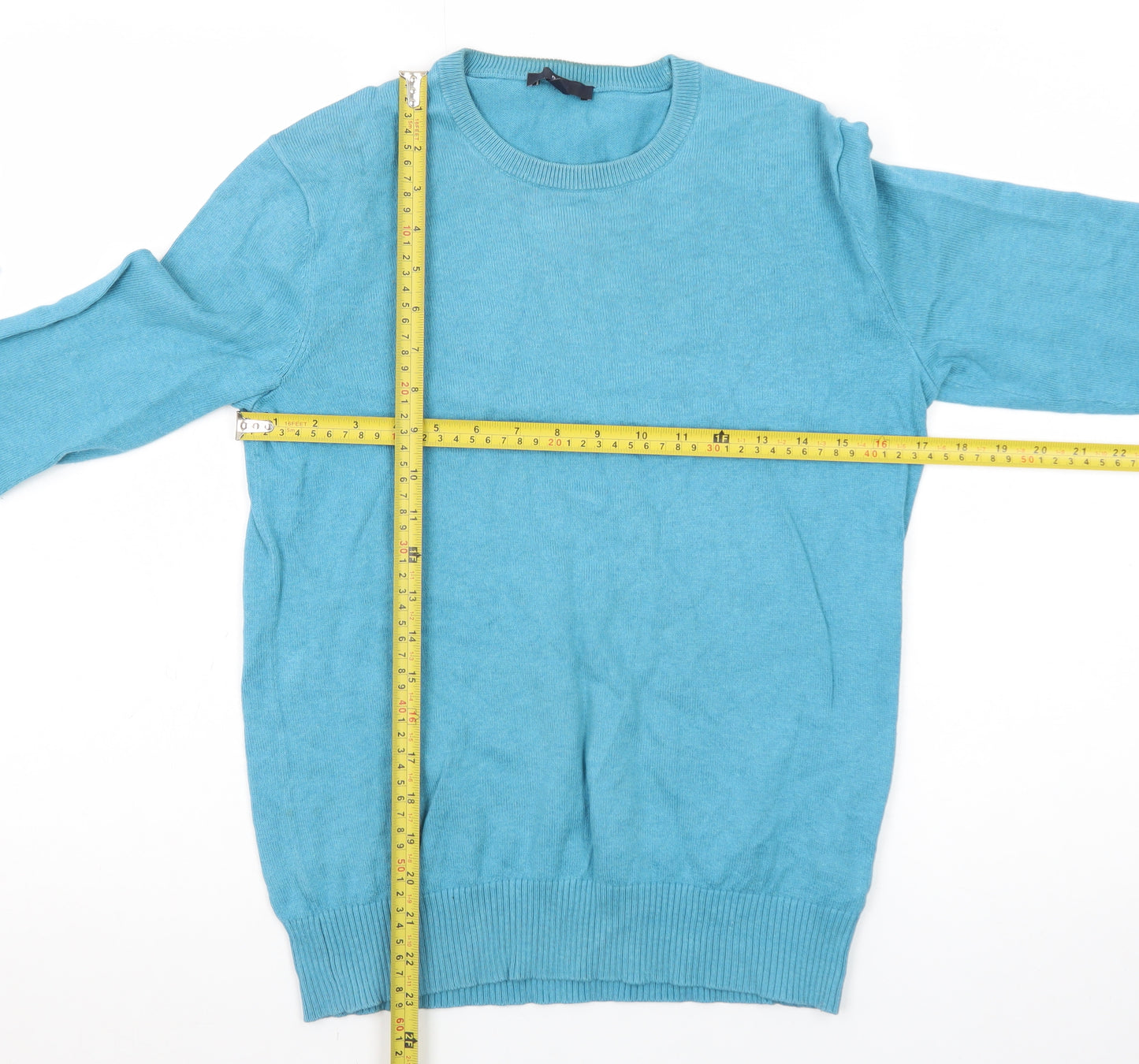 Gap Men's Blue Cotton Crew Neck Pullover Jumper XS