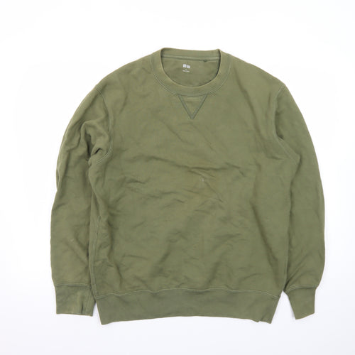 Uniqlo Men’s Green Crew Neck Pullover Sweatshirt Size L
