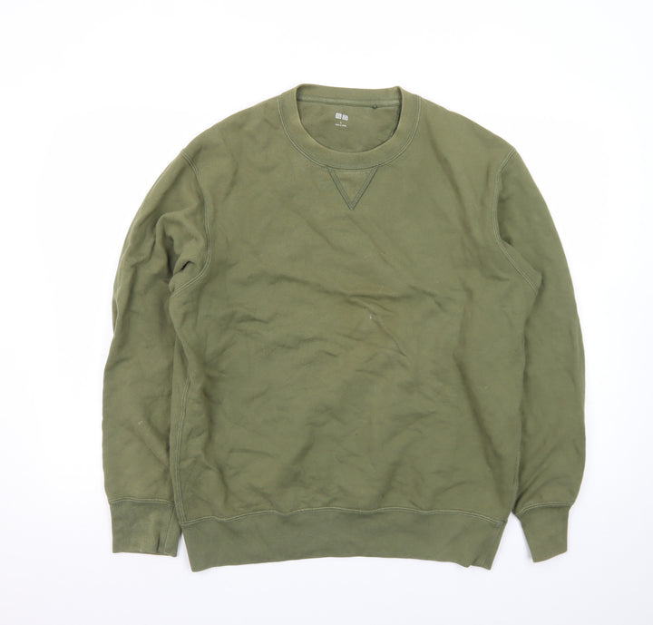 Uniqlo Men’s Green Crew Neck Pullover Sweatshirt Size L