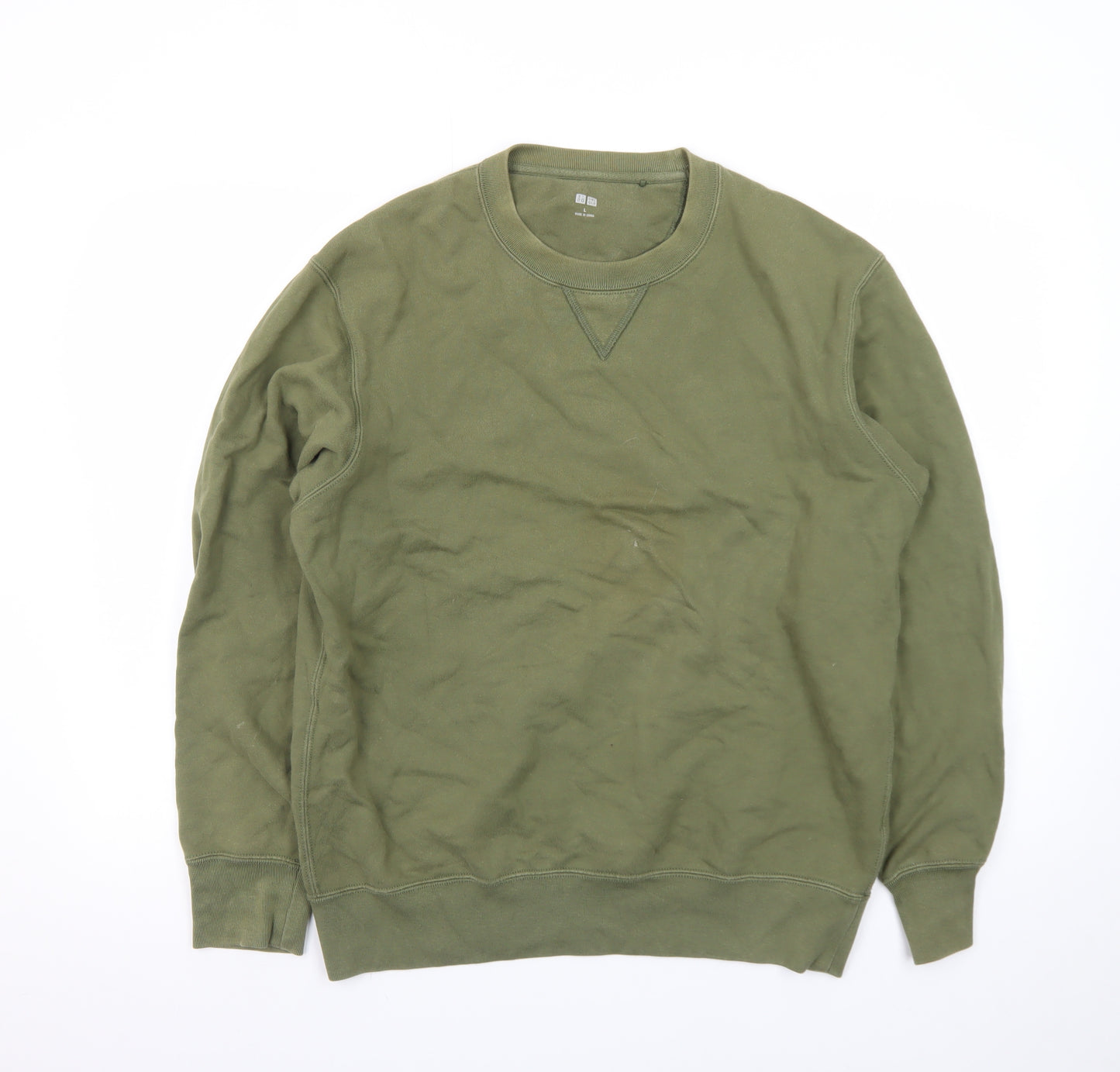 Uniqlo Men’s Green Crew Neck Pullover Sweatshirt Size L