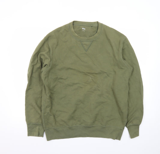 Uniqlo Men’s Green Crew Neck Pullover Sweatshirt Size L