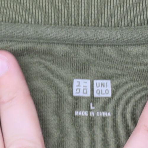 Uniqlo Men’s Green Crew Neck Pullover Sweatshirt Size L
