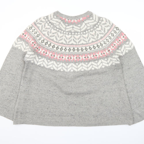 Marks and Spencer Women’s Grey Fair Isle Knit Jumper XL