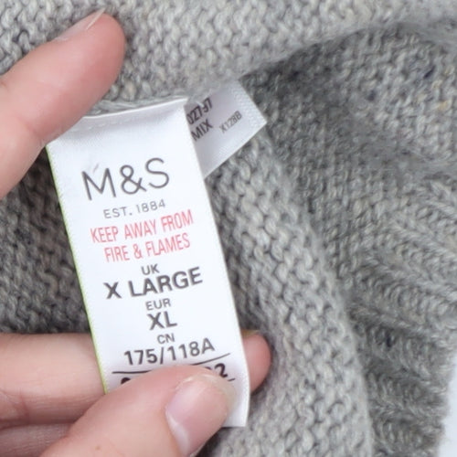 Marks and Spencer Women’s Grey Fair Isle Knit Jumper XL