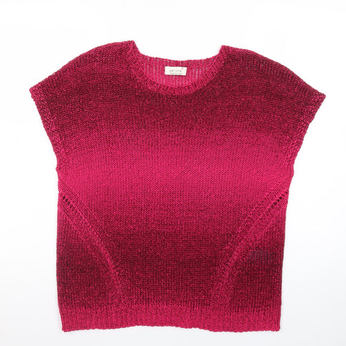 Marks and Spencer Women’s Pink Sleeveless Knit Pullover Jumper Size 16