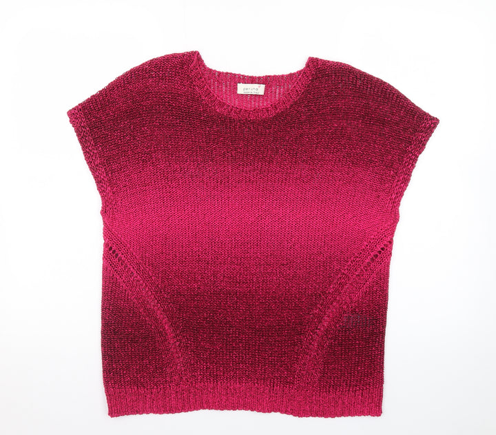 Marks and Spencer Women’s Pink Sleeveless Knit Pullover Jumper Size 16