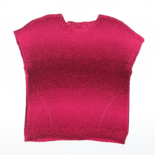 Marks and Spencer Women’s Pink Sleeveless Knit Pullover Jumper Size 16