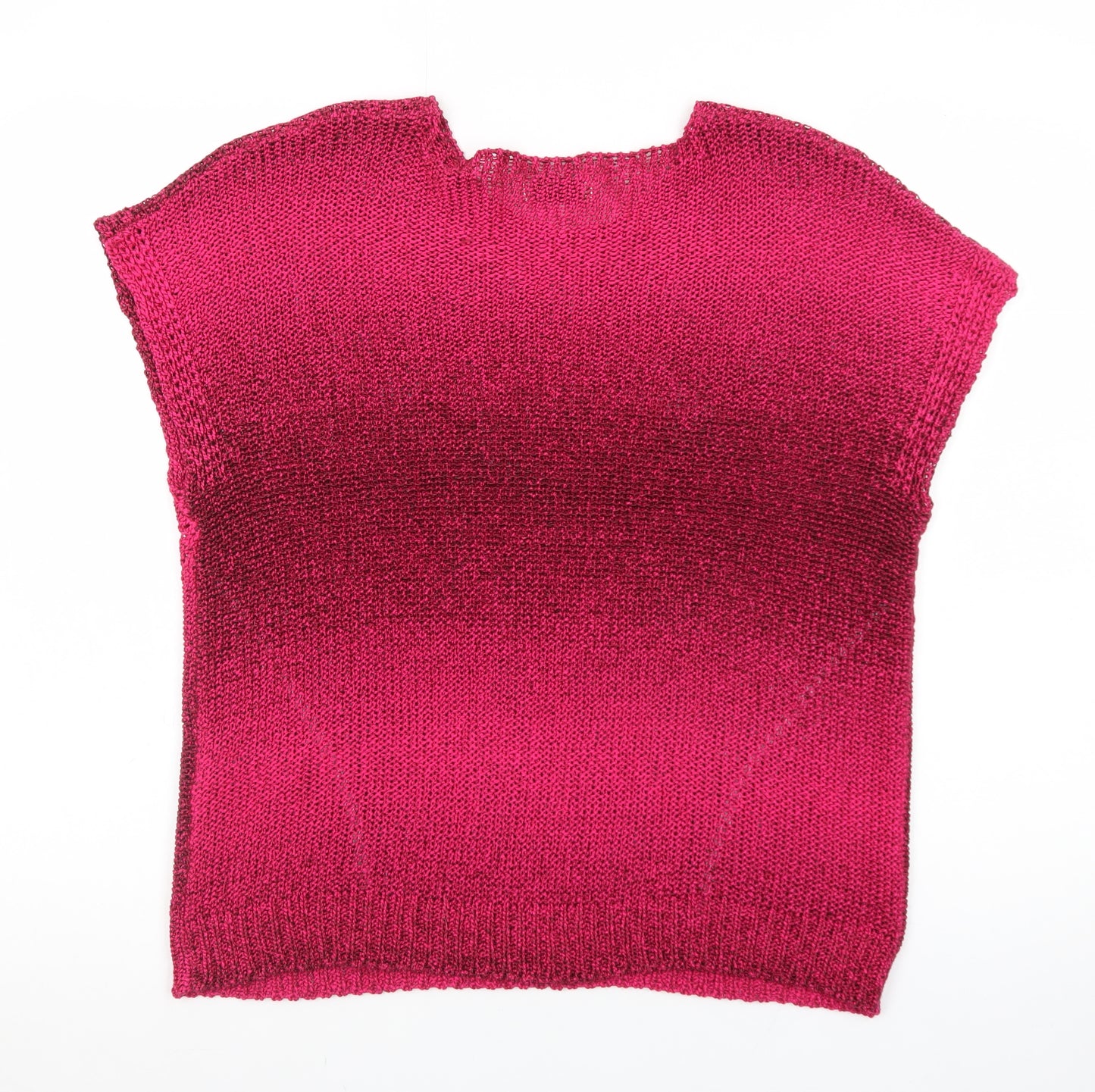 Marks and Spencer Women’s Pink Sleeveless Knit Pullover Jumper Size 16