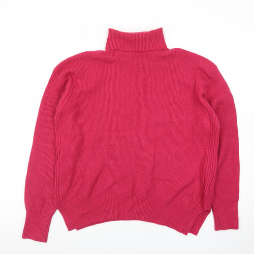 Ted Baker Women Red Roll Neck Long Sleeve Jumper Size 12 Wool Blend