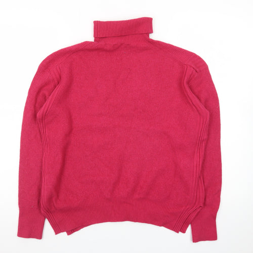 Ted Baker Women Red Roll Neck Long Sleeve Jumper Size 12 Wool Blend
