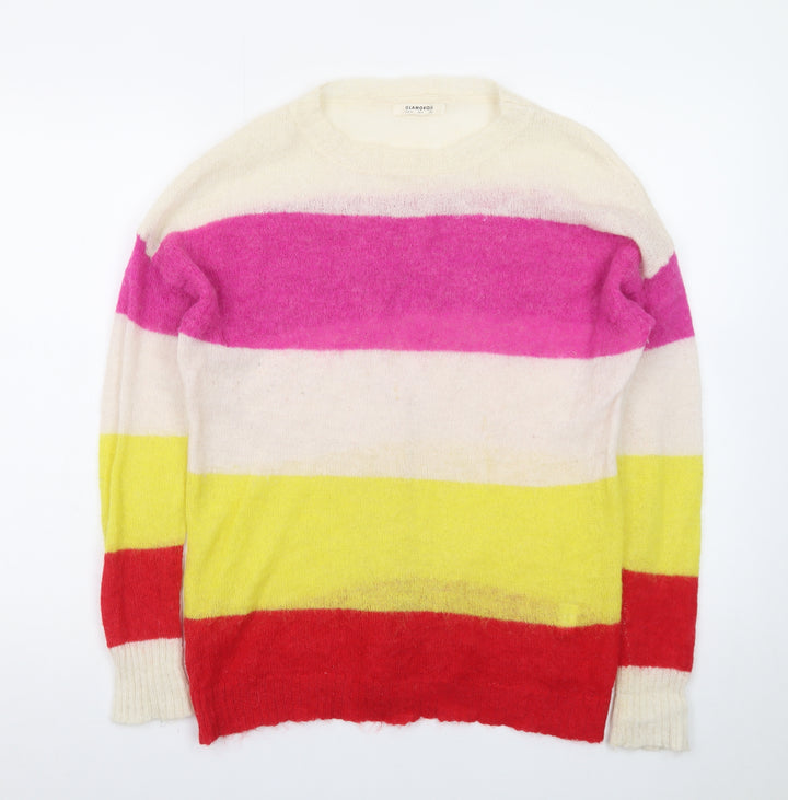 Glamorous Womens Multicoloured Striped Knit Jumper UK 8