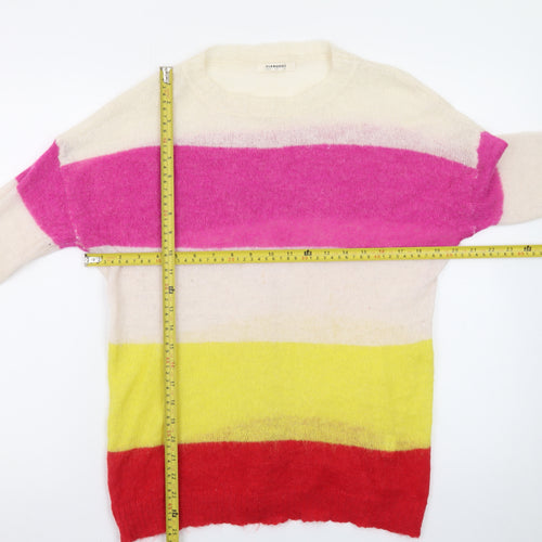 Glamorous Womens Multicoloured Striped Knit Jumper UK 8