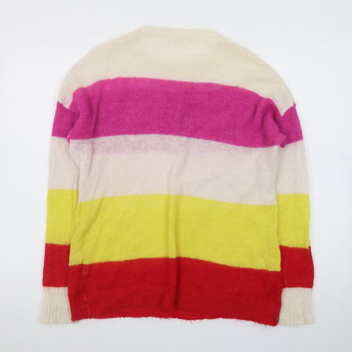 Glamorous Womens Multicoloured Striped Knit Jumper UK 8