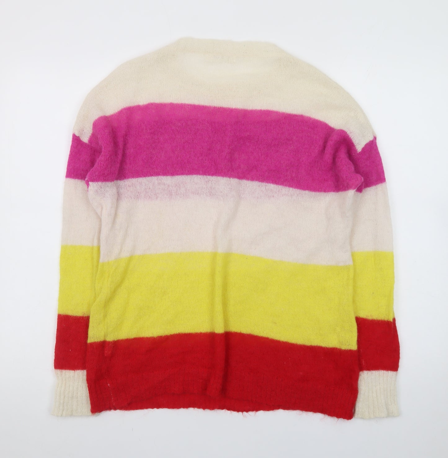 Glamorous Womens Multicoloured Striped Knit Jumper UK 8