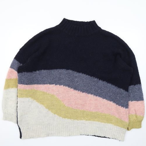 Monsoon Women’s Multicoloured Chunky Knit Wool Pullover Jumper XL