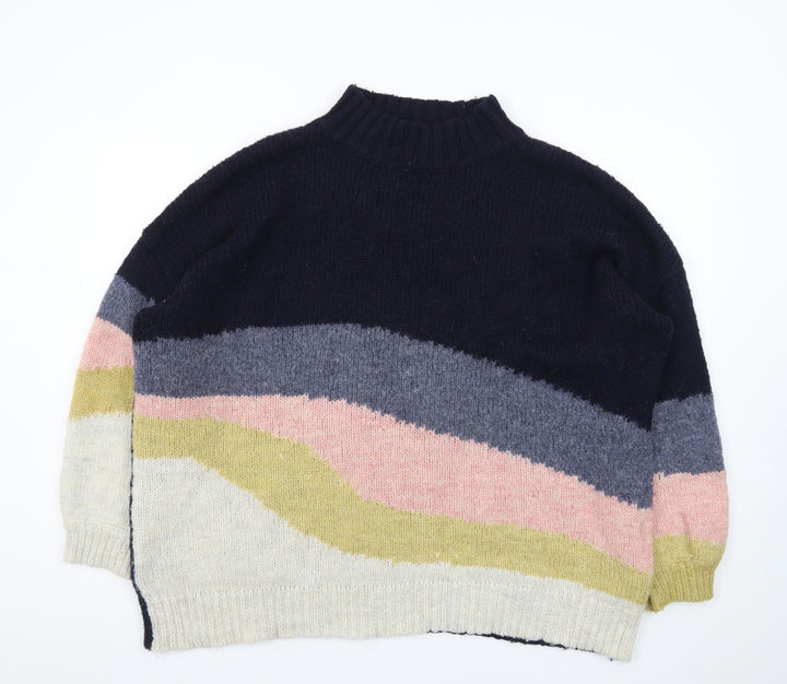 Monsoon Women’s Multicoloured Chunky Knit Wool Pullover Jumper XL